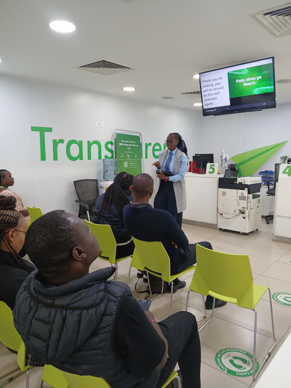 Deborah leading a workplace wellness training session